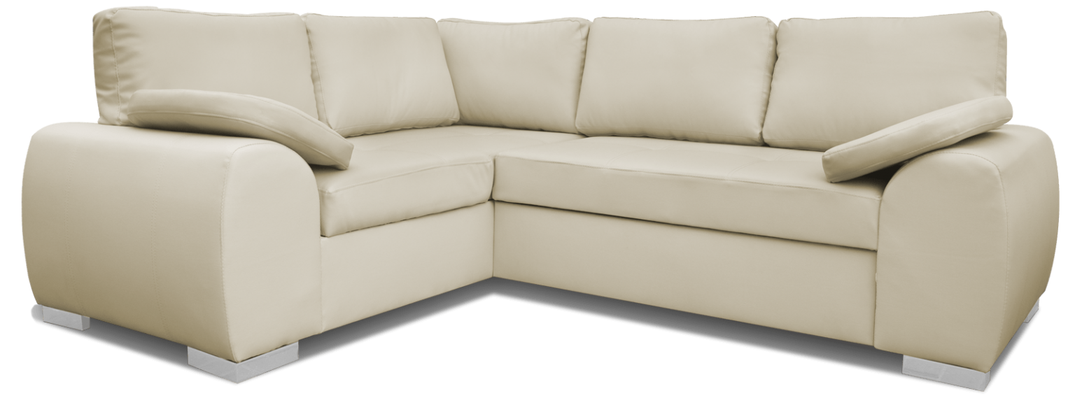 enzo leather corner sofa bed